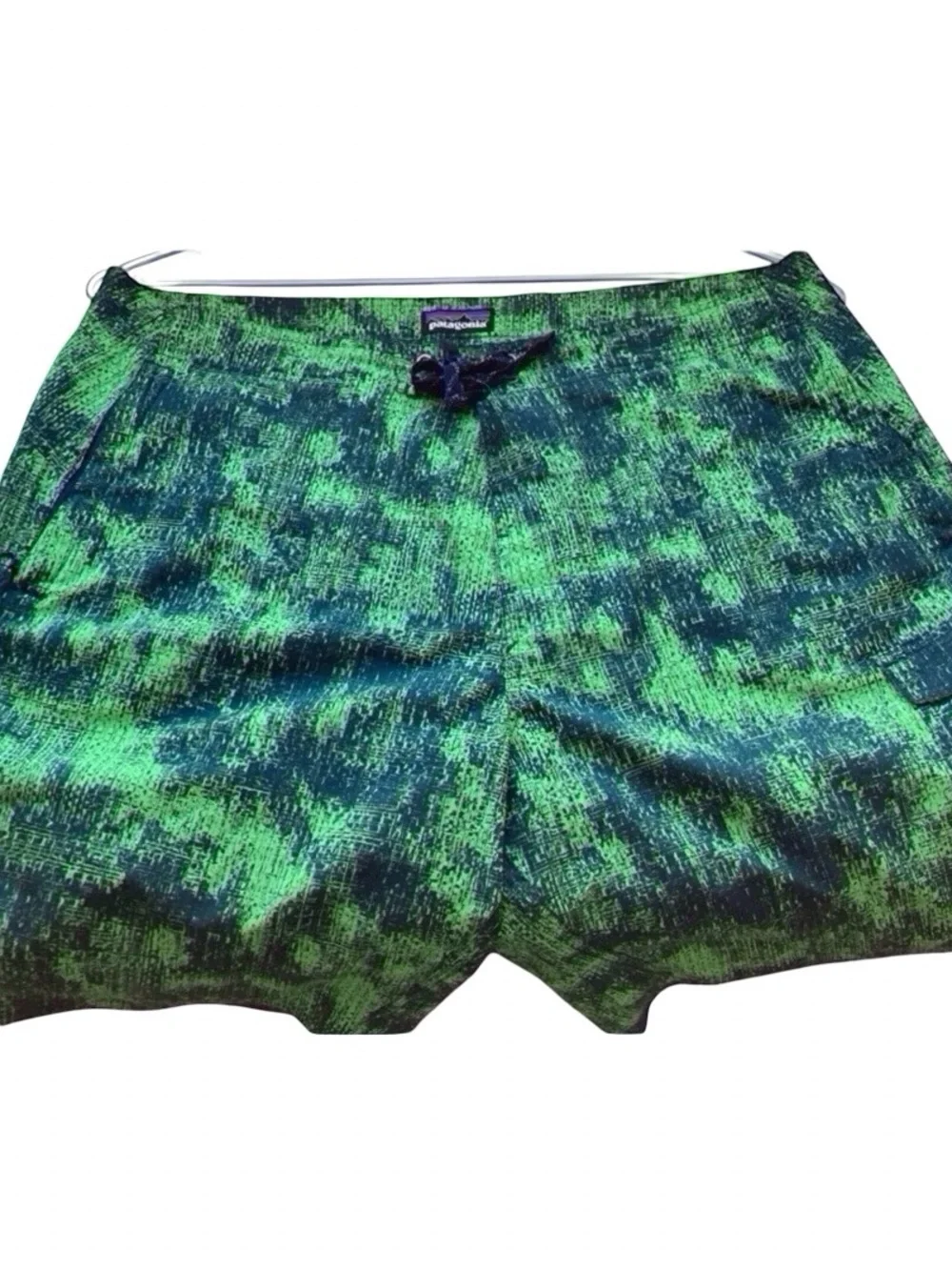 Patagonia Men's Board Shorts | Green Abstract Print | Size 38 | Like New